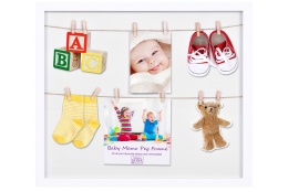 Detský fotorámik na viac fotiek so štipcami Baby PEG