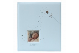 Detský fotoalbum na rožky BABY STAR modrý