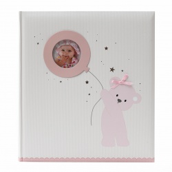 Detský fotoalbum na rožky 29x32/60s. BABY BEAR´s BALLOON ružový