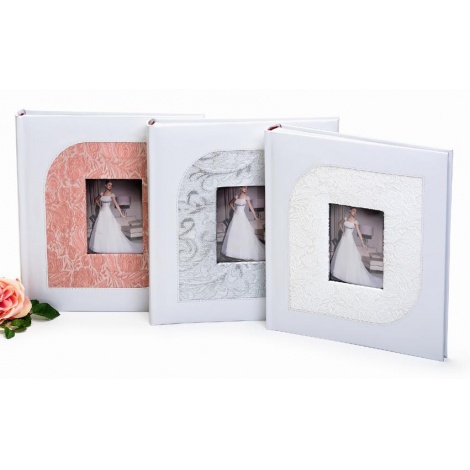 Svadobný fotoalbum na rožky JUST MARRIED biely