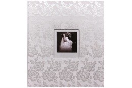 Svadobný fotoalbum na rožky WEDDING ROSES strieborný