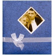 Svadobný fotoalbum na rožky BLEEDING HEART modrý