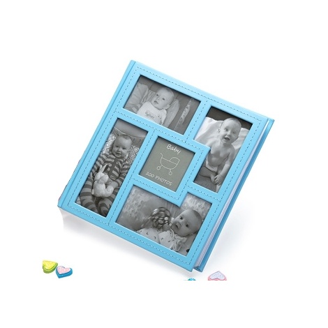 Detský zasúvací fotoalbum 10x15/200 foto BABY´s VISION modrý