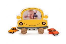 Detský fotorámik BABY CAR žltý